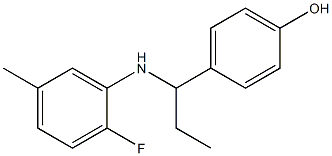 4-{1-[(2-fluoro-5-methylphenyl)amino]propyl}phenol|