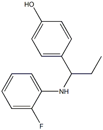 4-{1-[(2-fluorophenyl)amino]propyl}phenol Struktur