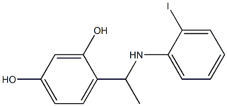 4-{1-[(2-iodophenyl)amino]ethyl}benzene-1,3-diol 结构式