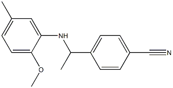 4-{1-[(2-methoxy-5-methylphenyl)amino]ethyl}benzonitrile Structure