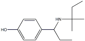 4-{1-[(2-methylbutan-2-yl)amino]propyl}phenol,,结构式