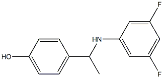 4-{1-[(3,5-difluorophenyl)amino]ethyl}phenol Structure