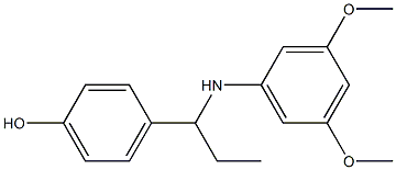 4-{1-[(3,5-dimethoxyphenyl)amino]propyl}phenol|