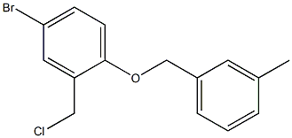 4-bromo-2-(chloromethyl)-1-[(3-methylphenyl)methoxy]benzene,,结构式