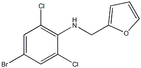 4-bromo-2,6-dichloro-N-(furan-2-ylmethyl)aniline Struktur