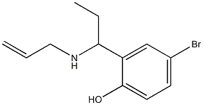 4-bromo-2-[1-(prop-2-en-1-ylamino)propyl]phenol,,结构式