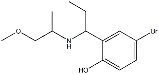 4-bromo-2-{1-[(1-methoxypropan-2-yl)amino]propyl}phenol,,结构式