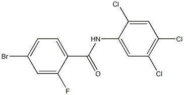 4-bromo-2-fluoro-N-(2,4,5-trichlorophenyl)benzamide 结构式