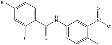 4-bromo-2-fluoro-N-(4-methyl-3-nitrophenyl)benzamide 结构式