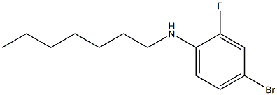 4-bromo-2-fluoro-N-heptylaniline 化学構造式