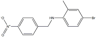4-bromo-2-methyl-N-[(4-nitrophenyl)methyl]aniline Struktur