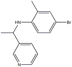 4-bromo-2-methyl-N-[1-(pyridin-3-yl)ethyl]aniline,,结构式