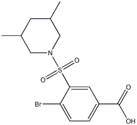 4-bromo-3-[(3,5-dimethylpiperidine-1-)sulfonyl]benzoic acid