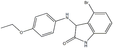 4-bromo-3-[(4-ethoxyphenyl)amino]-2,3-dihydro-1H-indol-2-one,,结构式