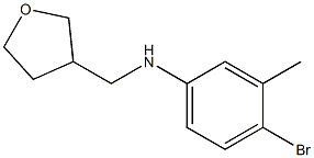 4-bromo-3-methyl-N-(oxolan-3-ylmethyl)aniline,,结构式