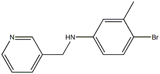 4-bromo-3-methyl-N-(pyridin-3-ylmethyl)aniline,,结构式
