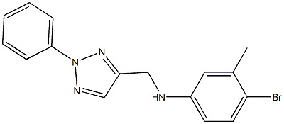 4-bromo-3-methyl-N-[(2-phenyl-2H-1,2,3-triazol-4-yl)methyl]aniline 结构式