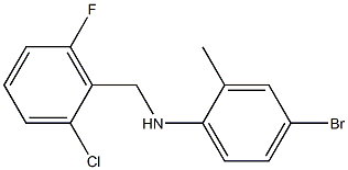 4-bromo-N-[(2-chloro-6-fluorophenyl)methyl]-2-methylaniline Struktur