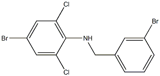 4-bromo-N-[(3-bromophenyl)methyl]-2,6-dichloroaniline,,结构式