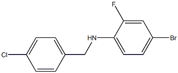 4-bromo-N-[(4-chlorophenyl)methyl]-2-fluoroaniline,,结构式