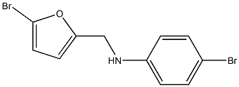 4-bromo-N-[(5-bromofuran-2-yl)methyl]aniline,,结构式
