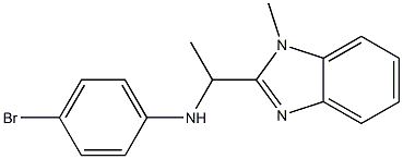 4-bromo-N-[1-(1-methyl-1H-1,3-benzodiazol-2-yl)ethyl]aniline,,结构式