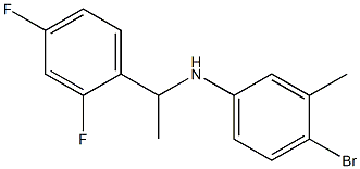 4-bromo-N-[1-(2,4-difluorophenyl)ethyl]-3-methylaniline,,结构式