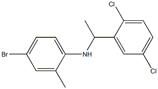 4-bromo-N-[1-(2,5-dichlorophenyl)ethyl]-2-methylaniline,,结构式