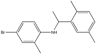 4-bromo-N-[1-(2,5-dimethylphenyl)ethyl]-2-methylaniline 化学構造式