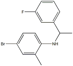 4-bromo-N-[1-(3-fluorophenyl)ethyl]-2-methylaniline,,结构式