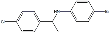 4-bromo-N-[1-(4-chlorophenyl)ethyl]aniline,,结构式