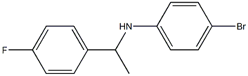 4-bromo-N-[1-(4-fluorophenyl)ethyl]aniline 化学構造式