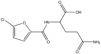 4-carbamoyl-2-[(5-chlorofuran-2-yl)formamido]butanoic acid Structure