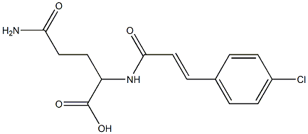 4-carbamoyl-2-[3-(4-chlorophenyl)prop-2-enamido]butanoic acid Struktur