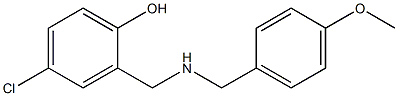 4-chloro-2-({[(4-methoxyphenyl)methyl]amino}methyl)phenol,,结构式