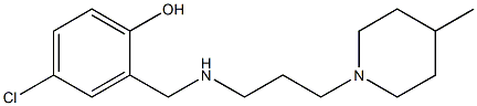 4-chloro-2-({[3-(4-methylpiperidin-1-yl)propyl]amino}methyl)phenol Structure