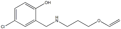 4-chloro-2-({[3-(ethenyloxy)propyl]amino}methyl)phenol,,结构式