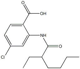 4-chloro-2-(2-ethylhexanamido)benzoic acid,,结构式