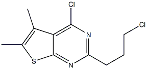 4-chloro-2-(3-chloropropyl)-5,6-dimethylthieno[2,3-d]pyrimidine Structure