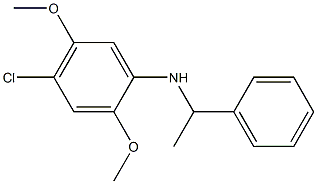 4-chloro-2,5-dimethoxy-N-(1-phenylethyl)aniline 结构式