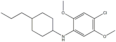 4-chloro-2,5-dimethoxy-N-(4-propylcyclohexyl)aniline Structure