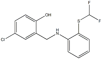4-chloro-2-[({2-[(difluoromethyl)sulfanyl]phenyl}amino)methyl]phenol Struktur