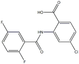 4-chloro-2-[(2,5-difluorobenzene)amido]benzoic acid 结构式