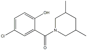 4-chloro-2-[(3,5-dimethylpiperidin-1-yl)carbonyl]phenol Structure