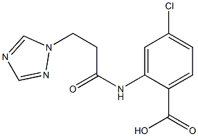 4-chloro-2-[3-(1H-1,2,4-triazol-1-yl)propanamido]benzoic acid,,结构式