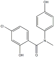 4-chloro-2-hydroxy-N-(4-hydroxyphenyl)-N-methylbenzamide,,结构式