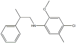 4-chloro-2-methoxy-5-methyl-N-(2-phenylpropyl)aniline Structure