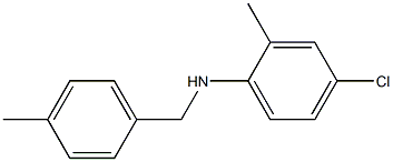 4-chloro-2-methyl-N-[(4-methylphenyl)methyl]aniline Struktur