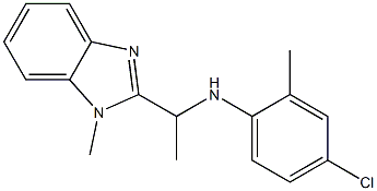  4-chloro-2-methyl-N-[1-(1-methyl-1H-1,3-benzodiazol-2-yl)ethyl]aniline