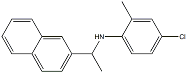 4-chloro-2-methyl-N-[1-(naphthalen-2-yl)ethyl]aniline 结构式